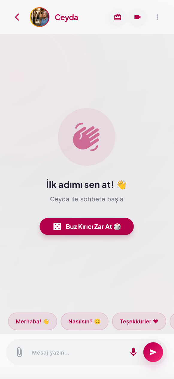 TOUCH dating sohbet ekranı